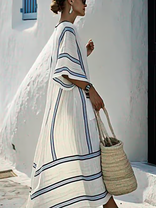 Kaftankleid mit Stickerei
