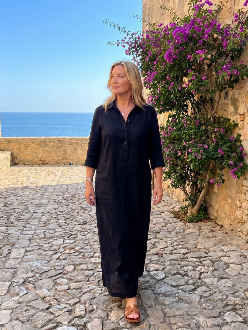 Veronica | Langärmliges Maxikleid mit lässiger Silhouette