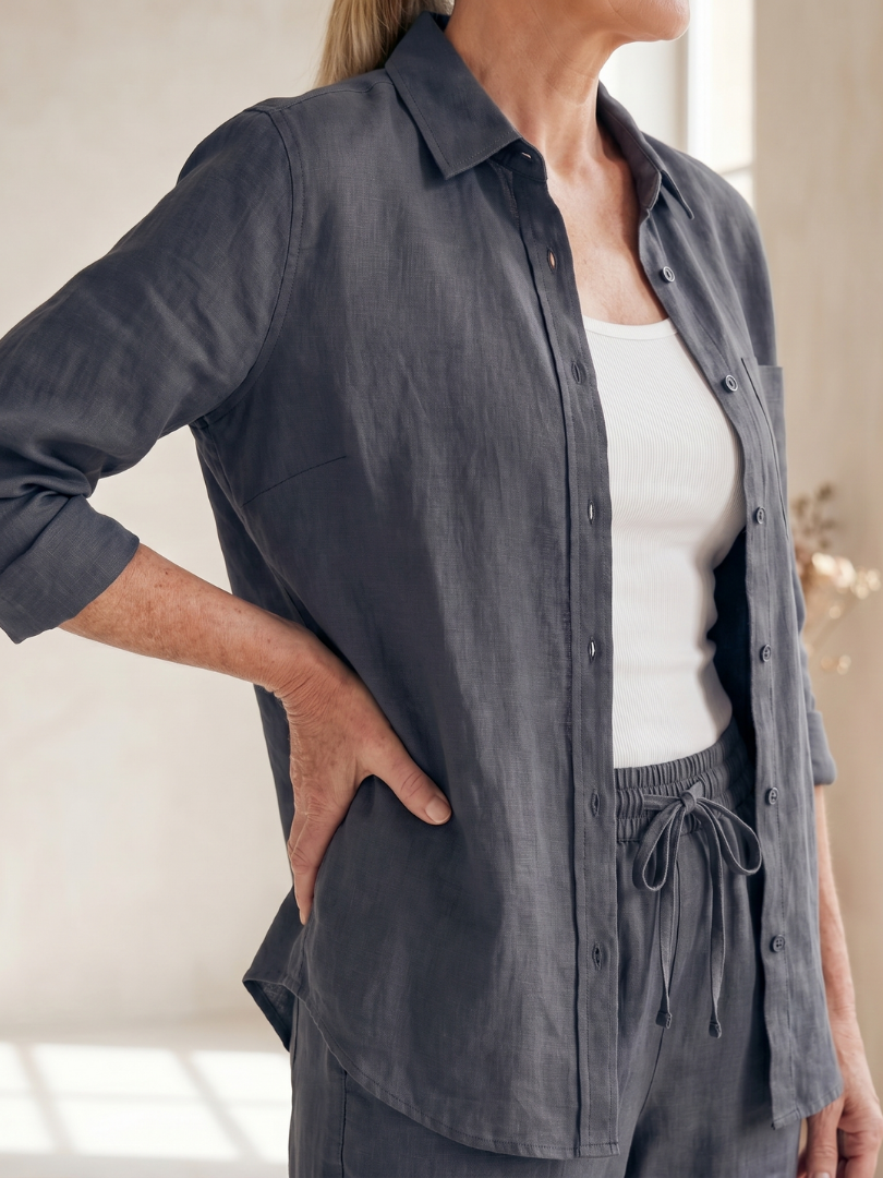 Noor | Set aus langärmligem Hemd und schmaler Hose
