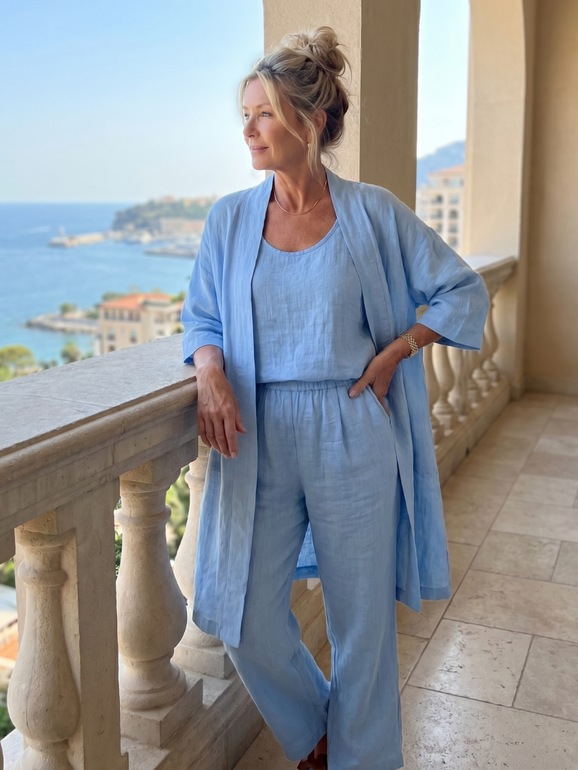 Yael | Dreiteiliges Set mit lockerem Top und Hose
