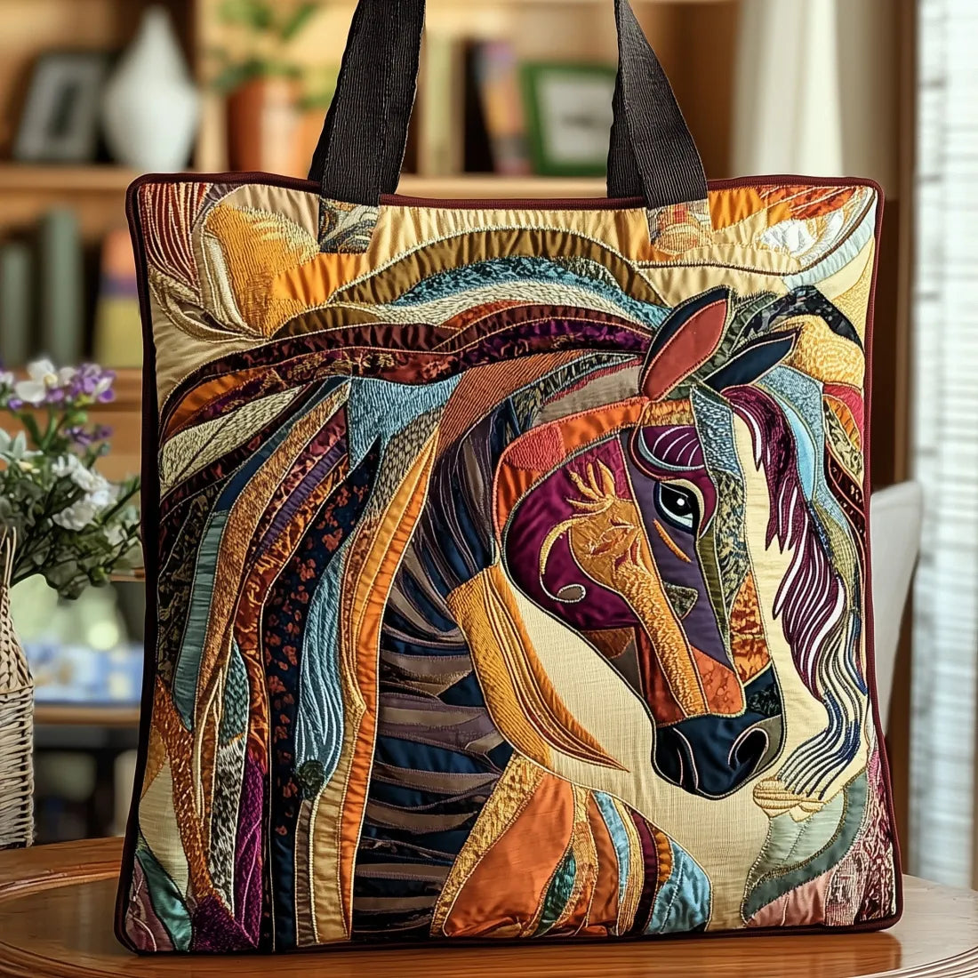 Shopper Pferd in buntem Mosaik – Ansicht 2