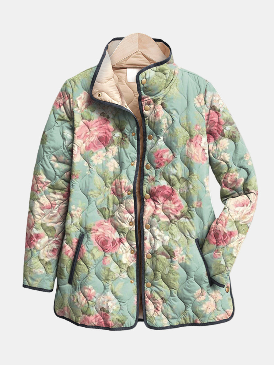 Carys Retro-Blumen-Steppjacke – Ansicht 7