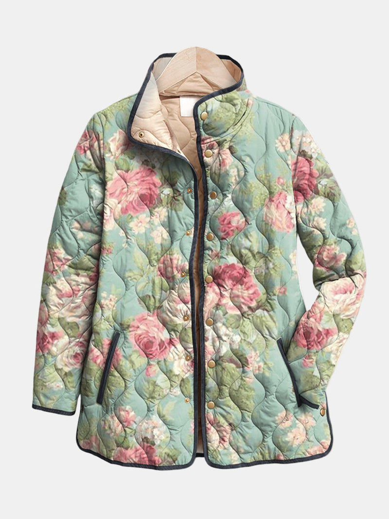 Carys Retro-Blumen-Steppjacke – Ansicht 7
