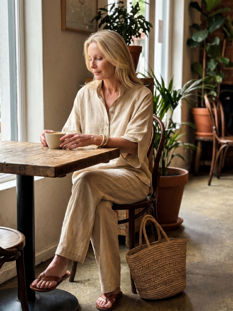 Amity | Set aus Tunika mit Knopfleiste und Hose