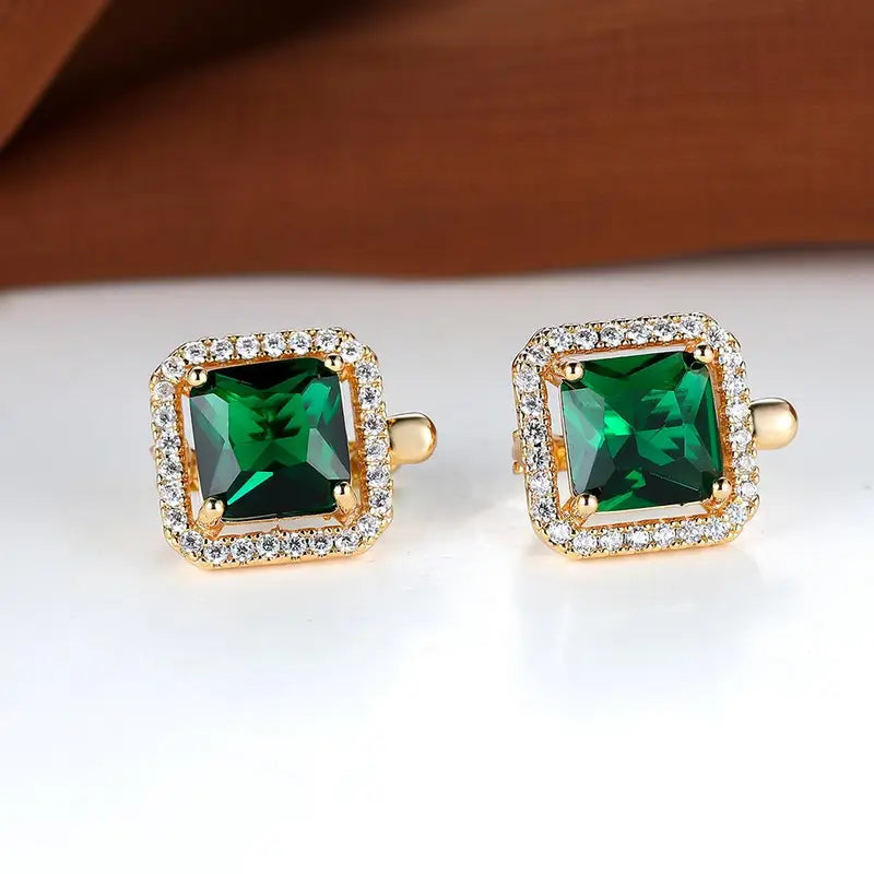 Emerald-Look Ohrringe – Ansicht 5