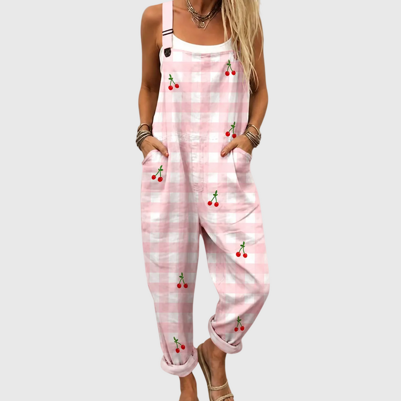 Kirsch-Picknick-Jumpsuit