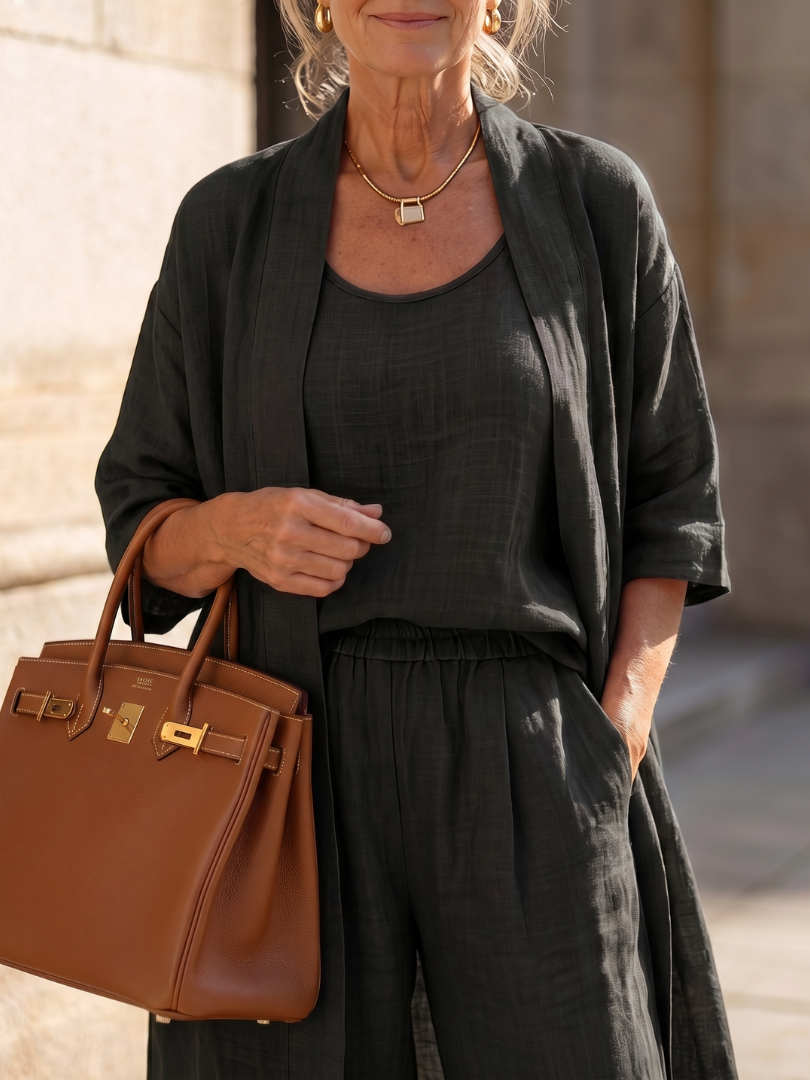 Yael | Dreiteiliges Set mit lockerem Top und Hose
