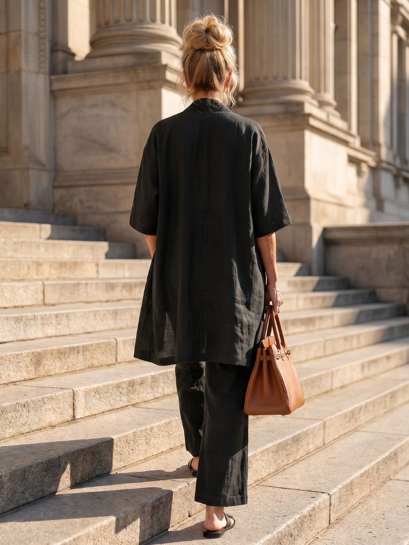 Yael | Dreiteiliges Set mit lockerem Top und Hose