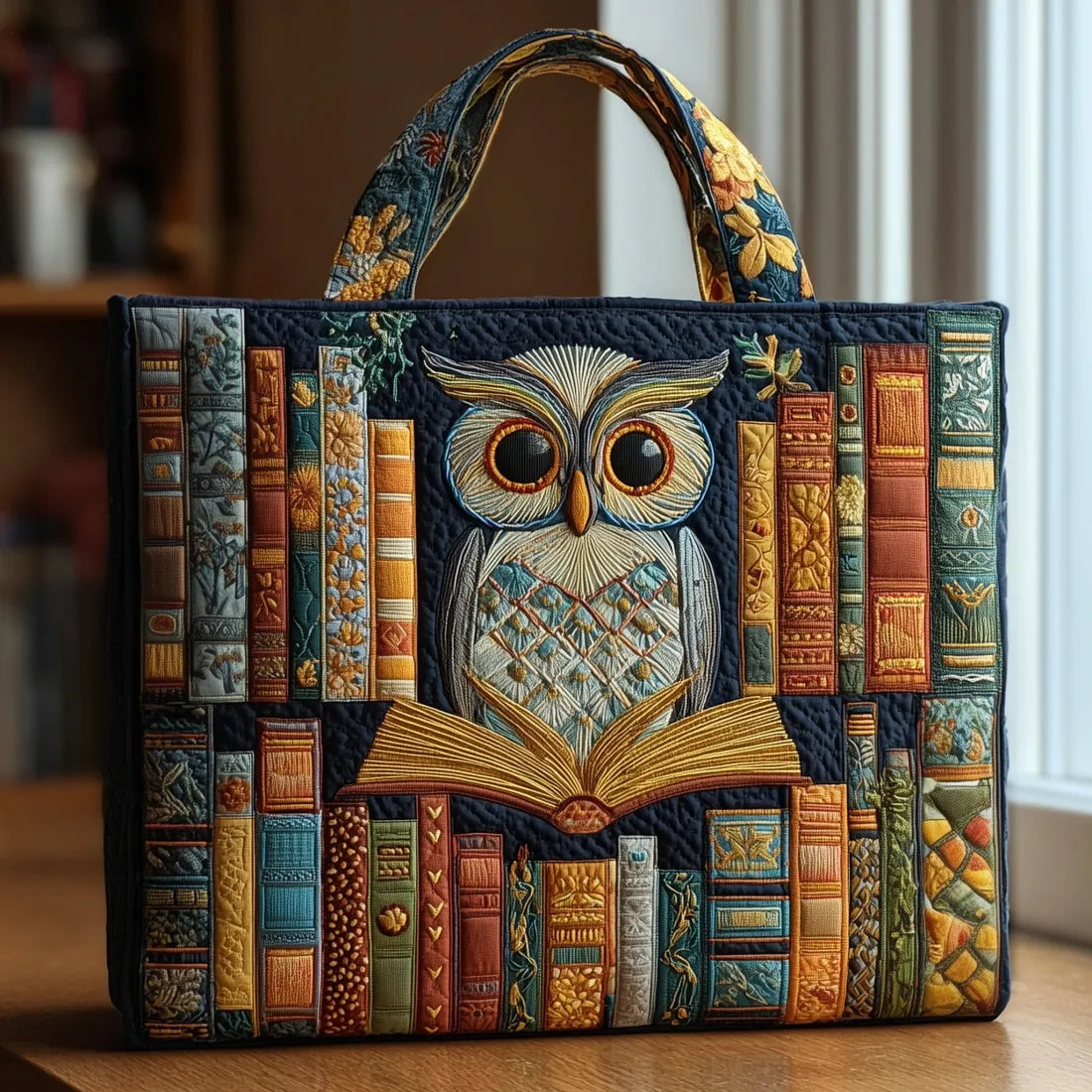 Shopper Eule und alte Bücher – Ansicht 2