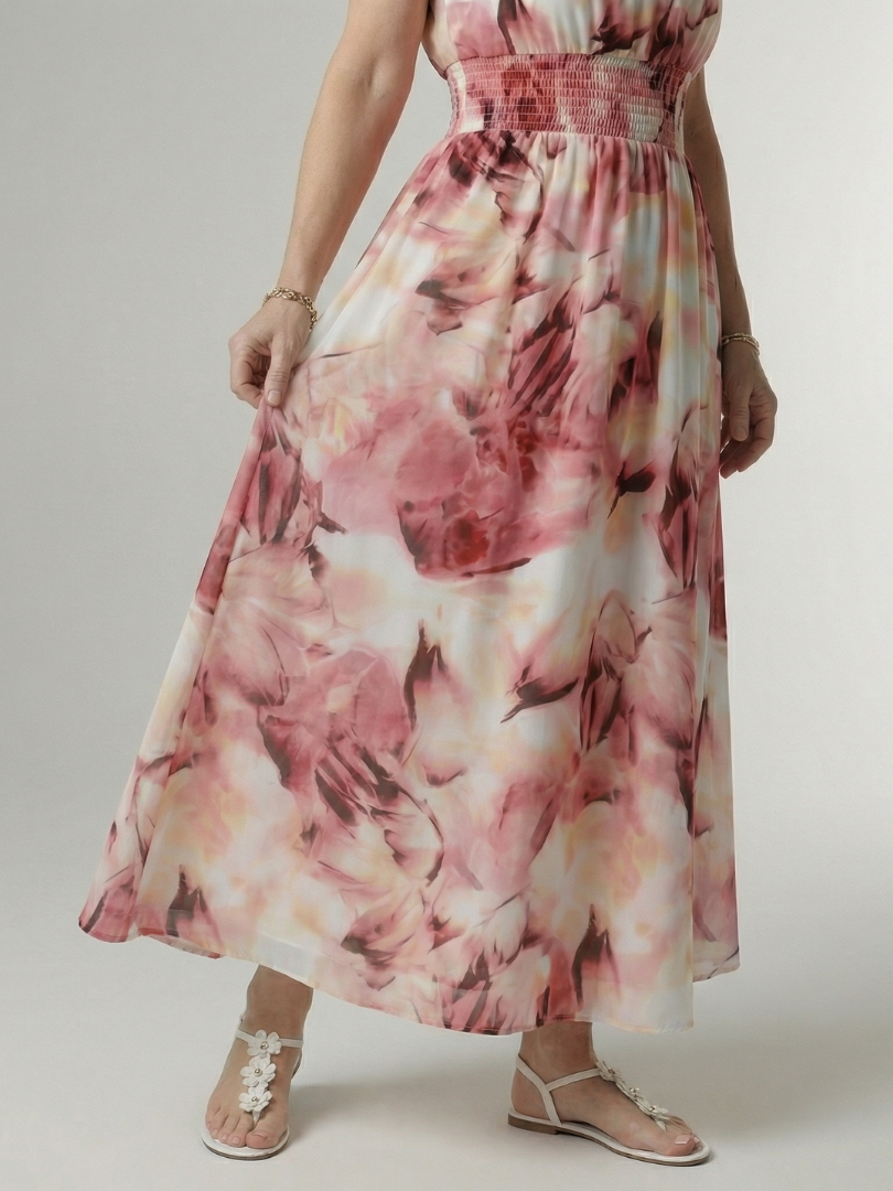 Sylin | Midikleid mit gerafftem Neckholder-Ausschnitt