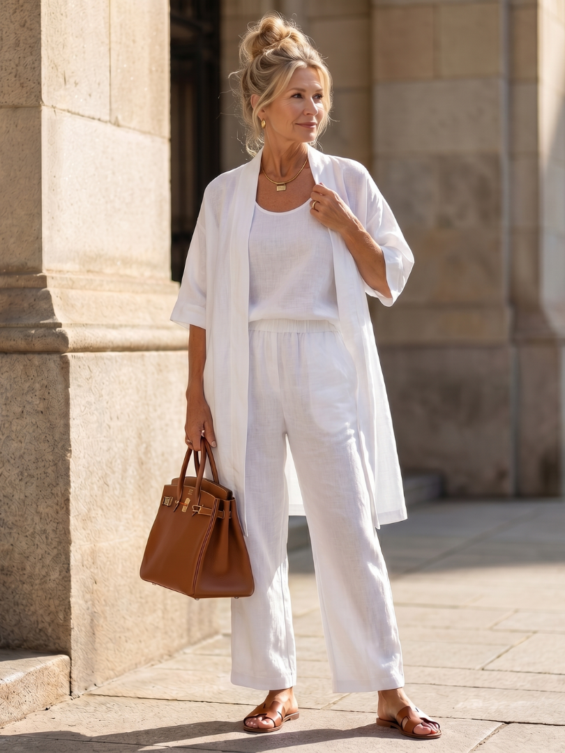 Yael | Dreiteiliges Set mit lockerem Top und Hose