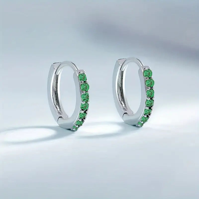 Emerald-Look Ohrringe – Ansicht 6