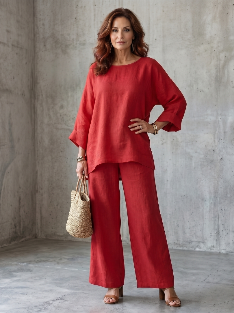Prue | Set aus Oversize-Tunika und weiter Hose