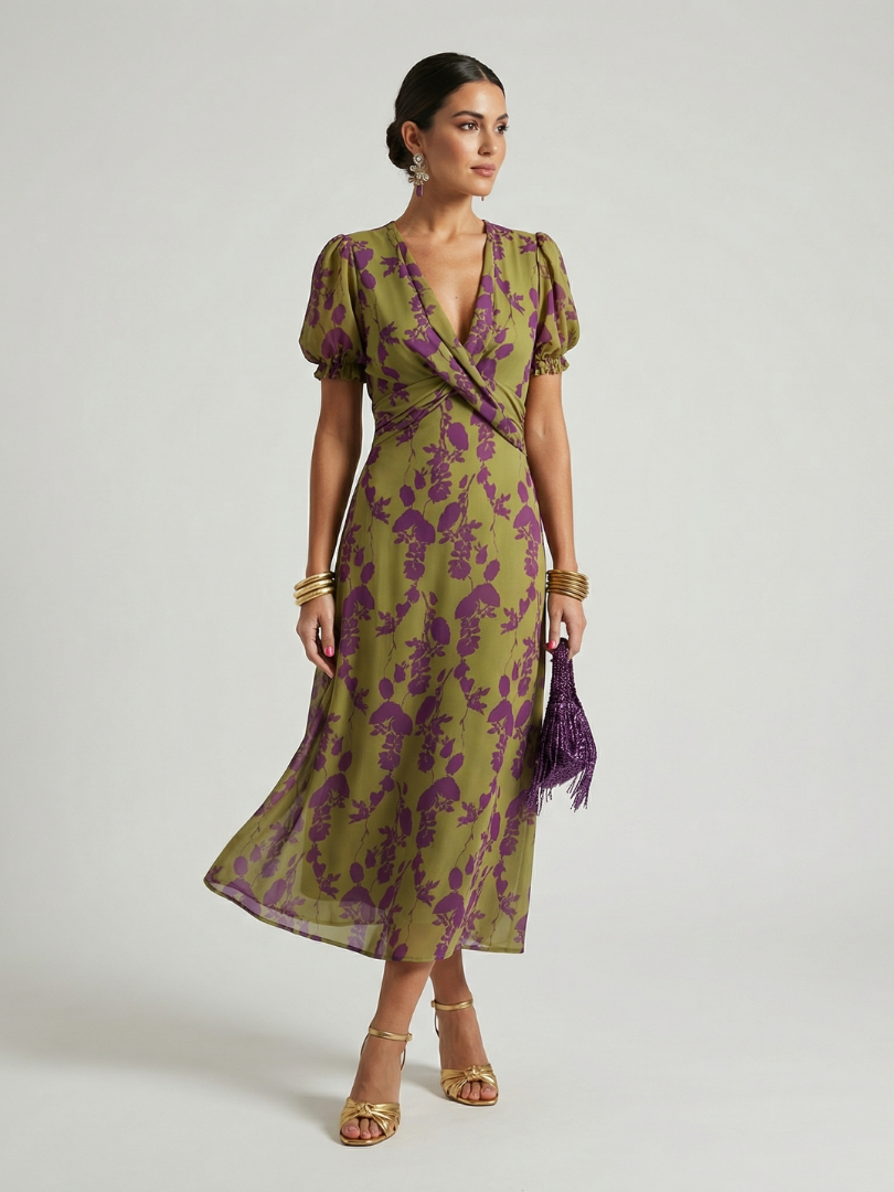 Virel | Lässiges Midikleid mit Blumenmuster