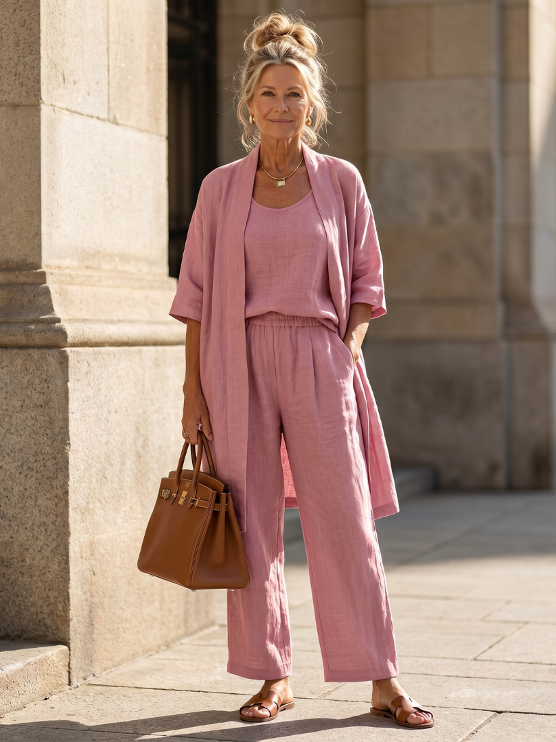 Yael | Dreiteiliges Set mit lockerem Top und Hose