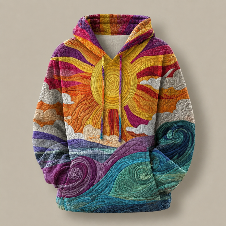 Mira Vintage-Kapuzenpulli mit Patchwork – Ansicht 11