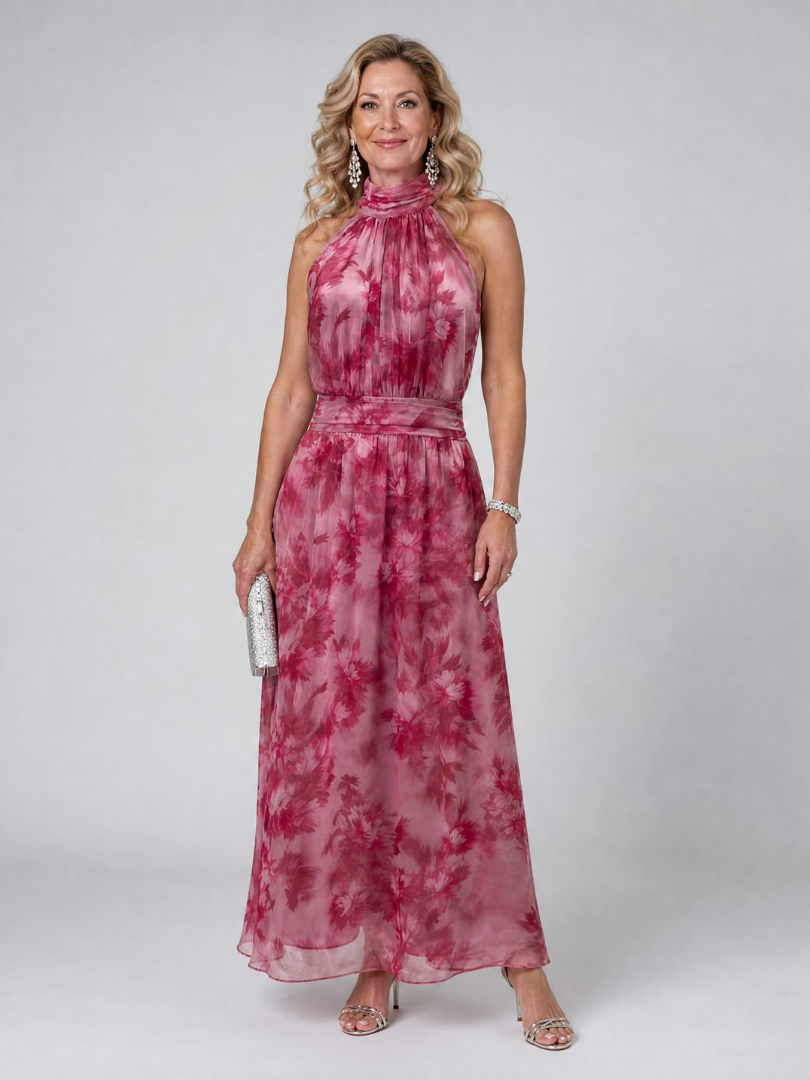 Avien | Weiches Midikleid mit Neckholder-Ausschnitt