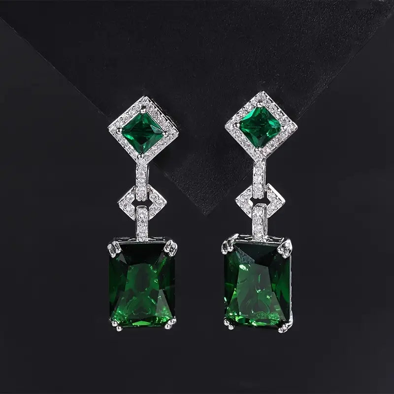 Emerald-Look Schmuckset – Ansicht 4