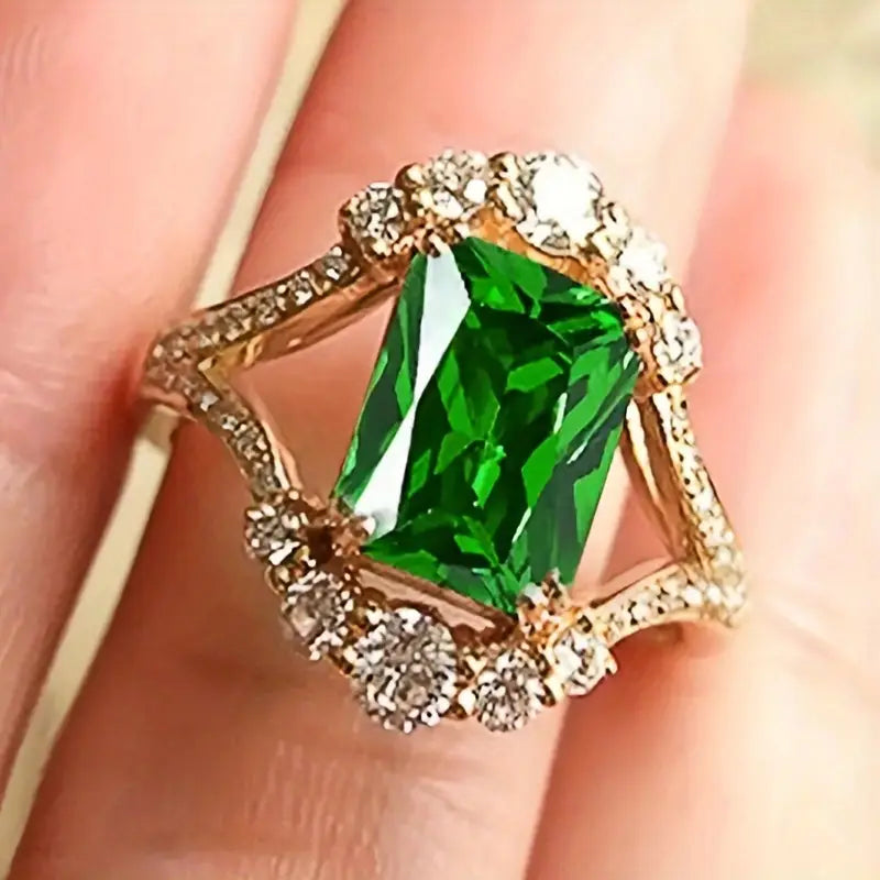Emerald-Look Ring – Ansicht 2