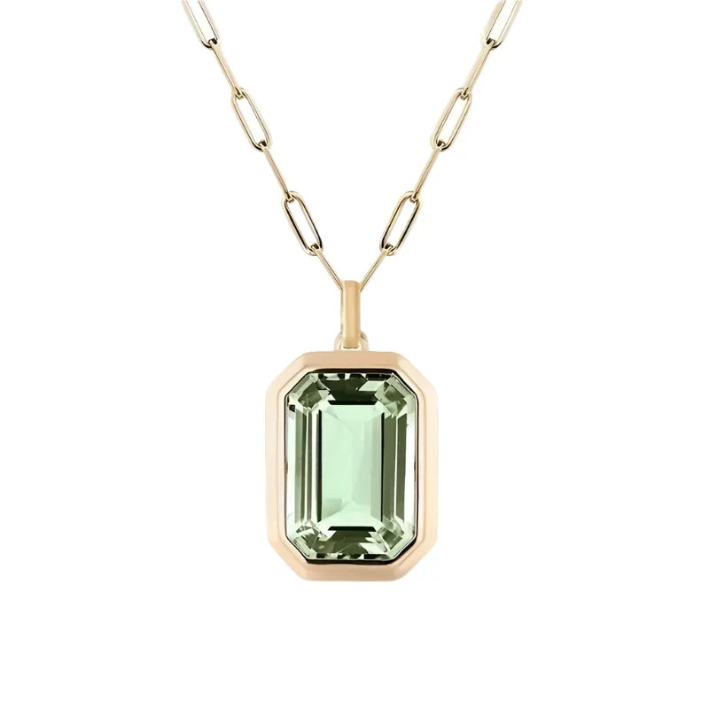 Emerald-Look Halskette – Ansicht 2