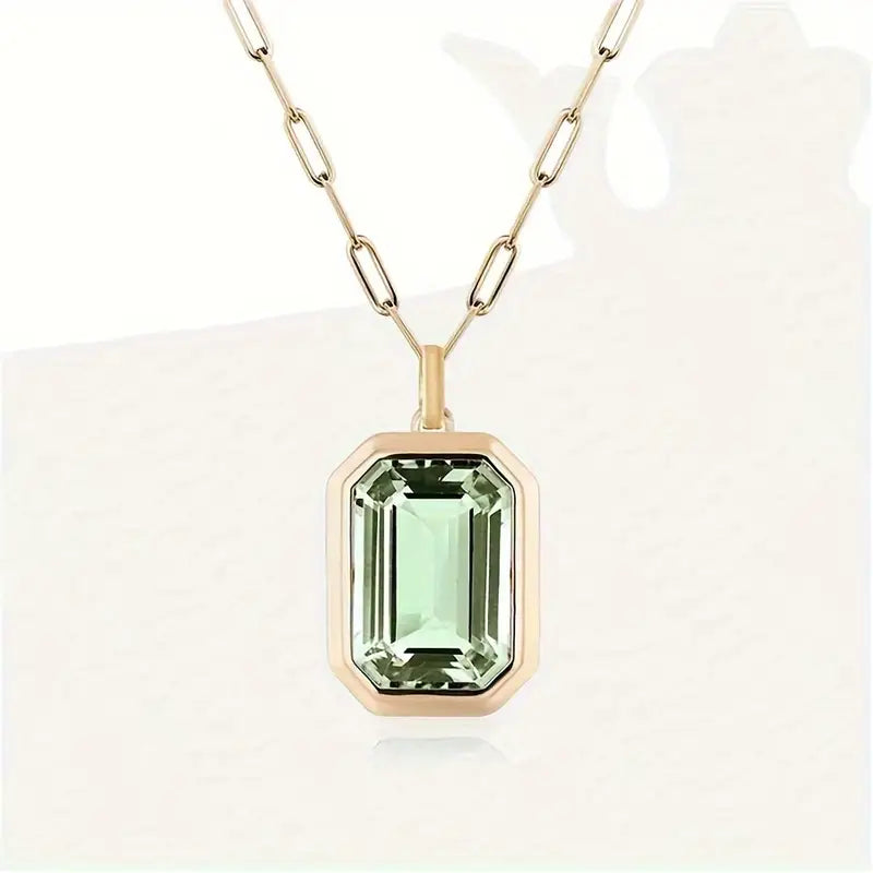 Emerald-Look Halskette