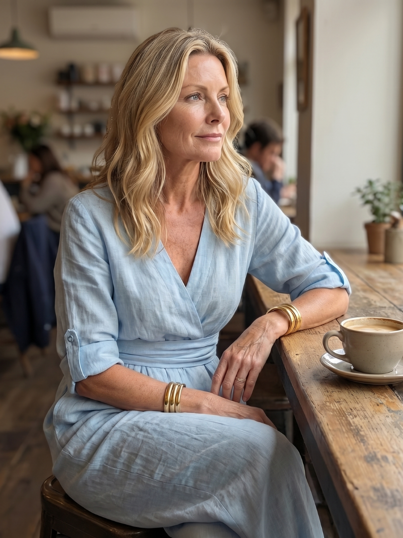 Wanda | Vorne gekreuzter Jumpsuit mit weiten Beinen