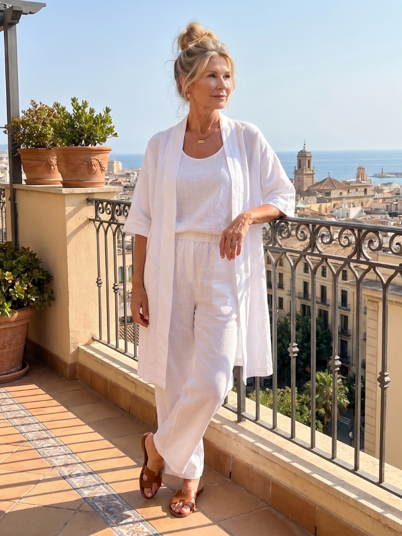 Yael | Dreiteiliges Set mit lockerem Top und Hose