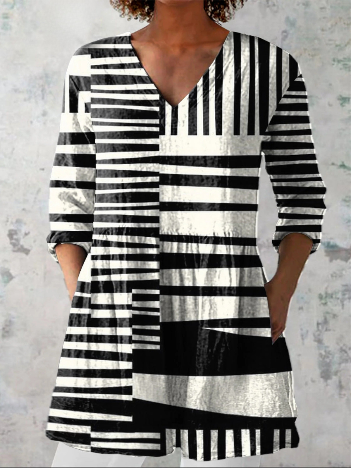 Sophie lange Bluse mit V-Ausschnitt – Ansicht 6