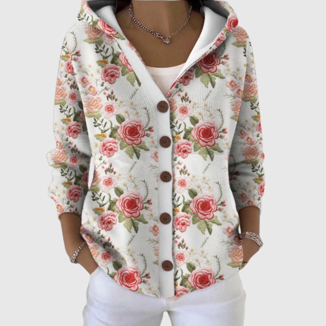 Cesarina Strickjacke mit Kapuze – Ansicht 2