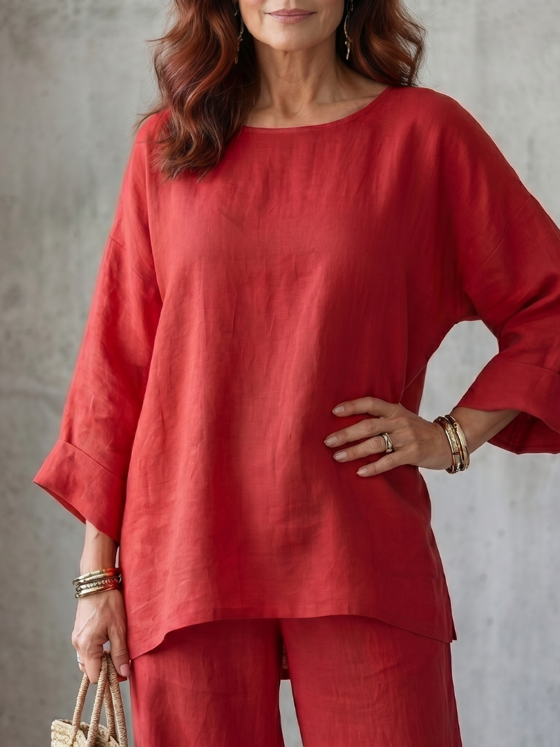 Prue | Set aus Oversize-Tunika und weiter Hose