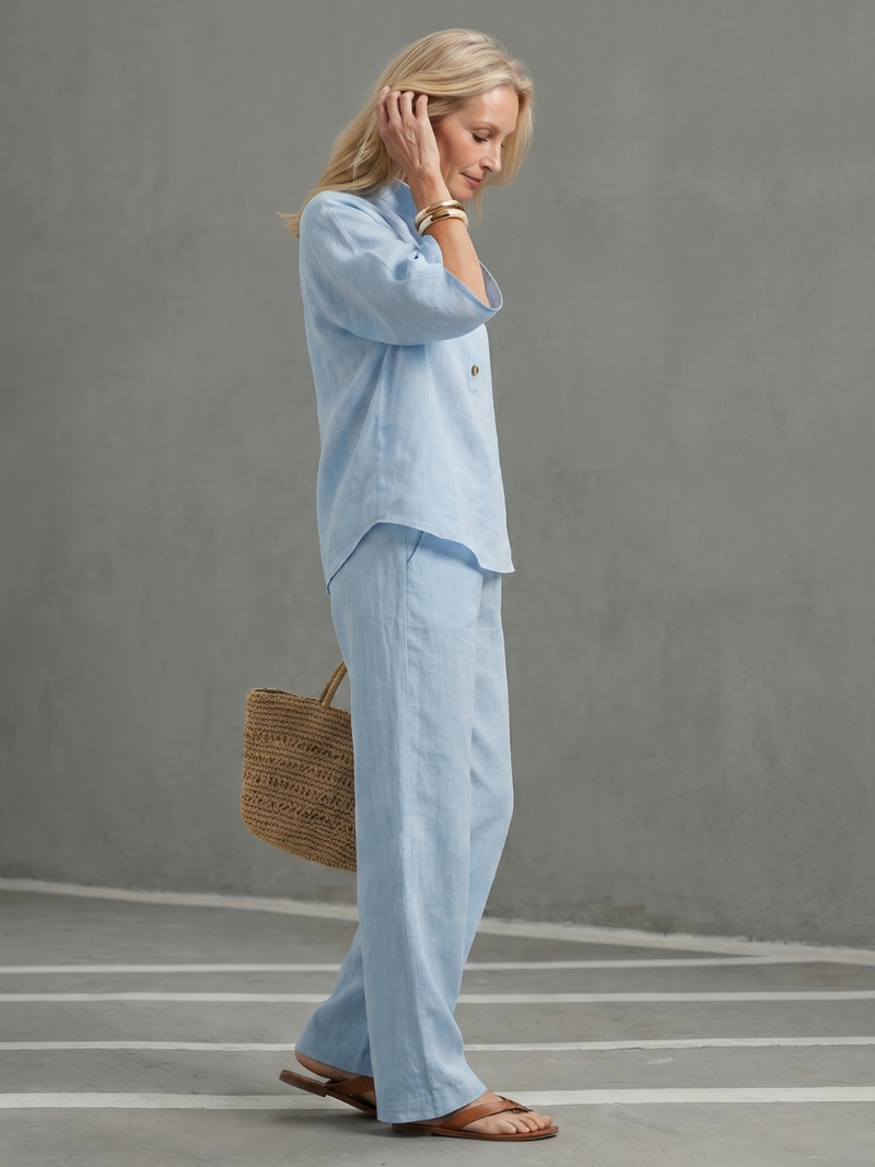 Amity | Set aus Tunika mit Knopfleiste und Hose