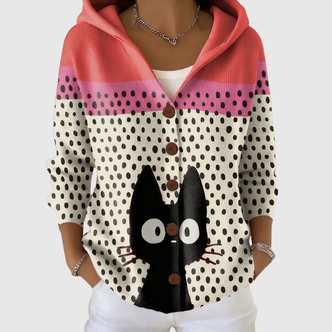 Loreta Strickjacke mit Kapuze