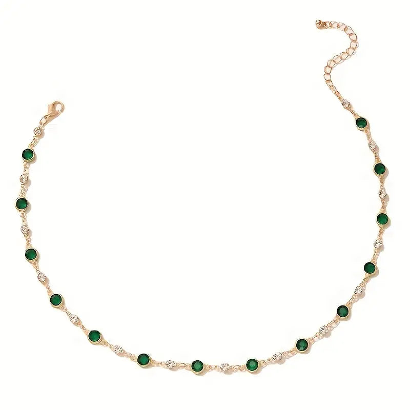 Emerald-Look Halskette – Ansicht 3