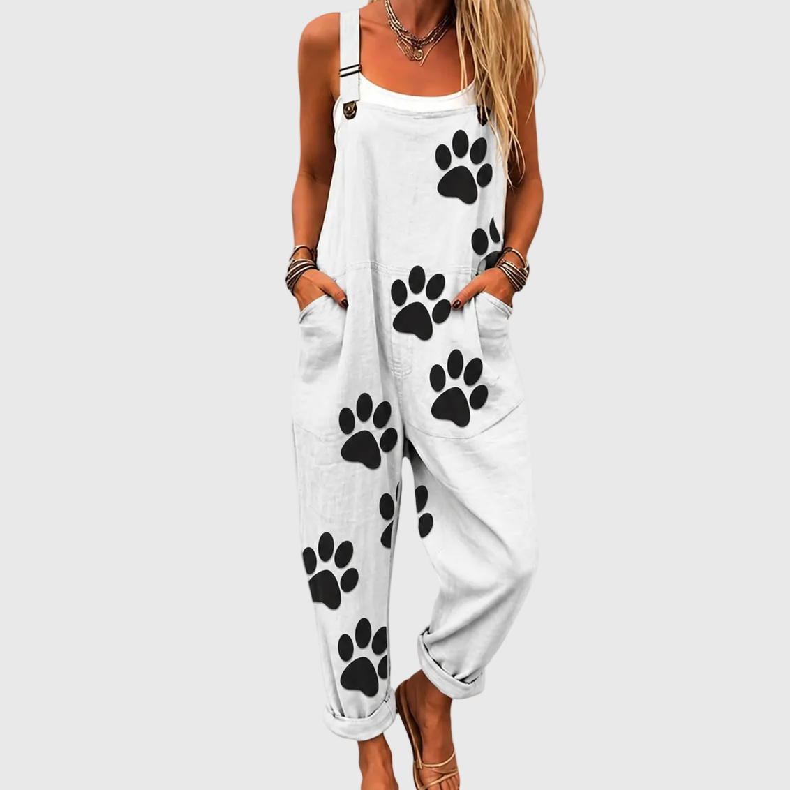 Bequeme Latzhose mit Prints