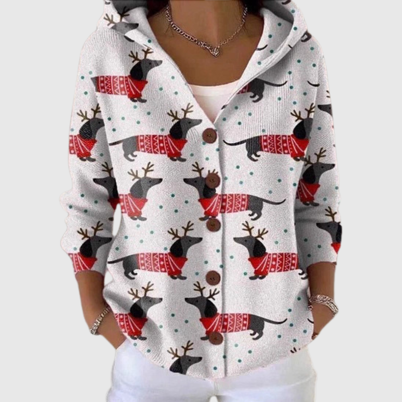 Amabile Strickjacke mit Kapuze