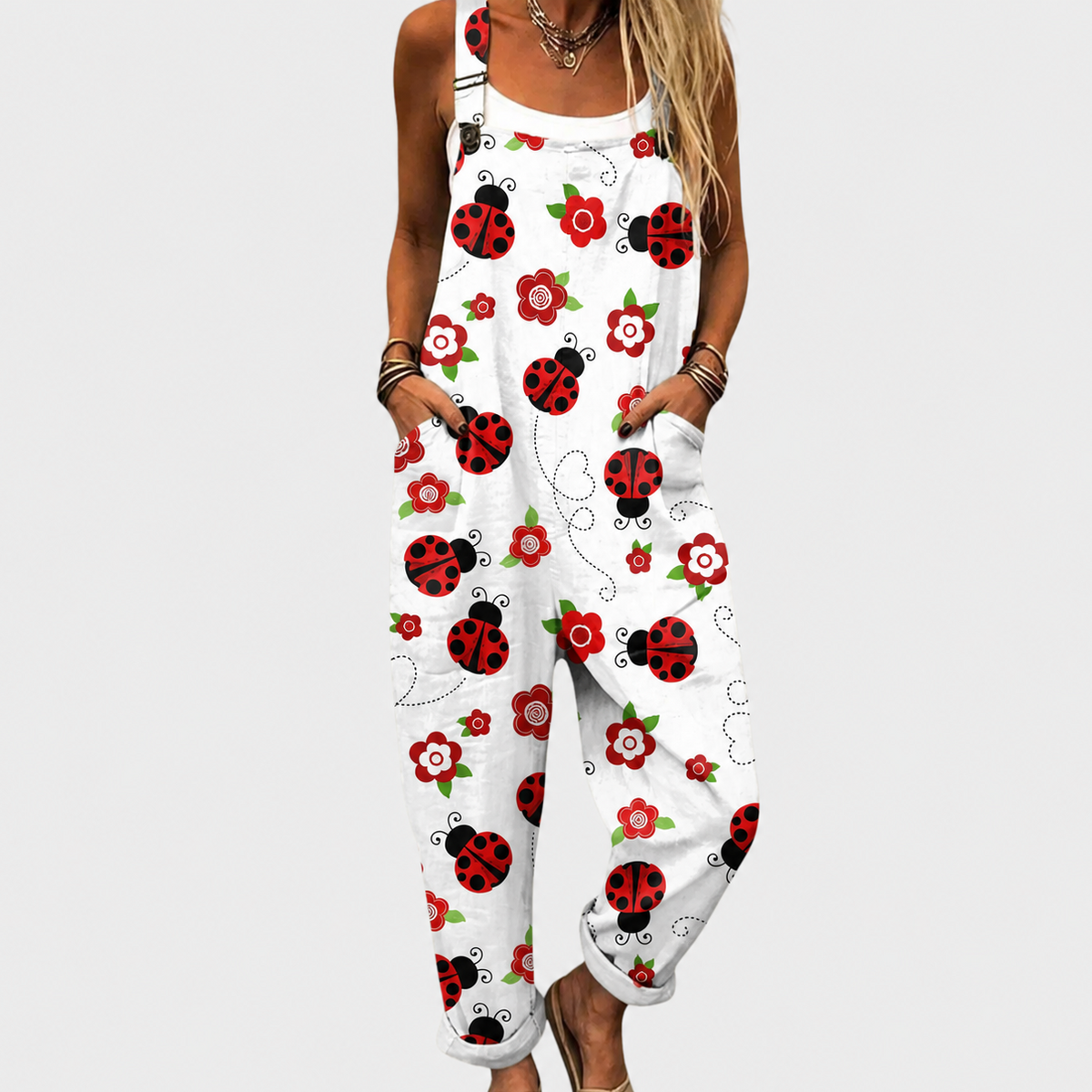 Bequemer bedruckter Jumpsuit