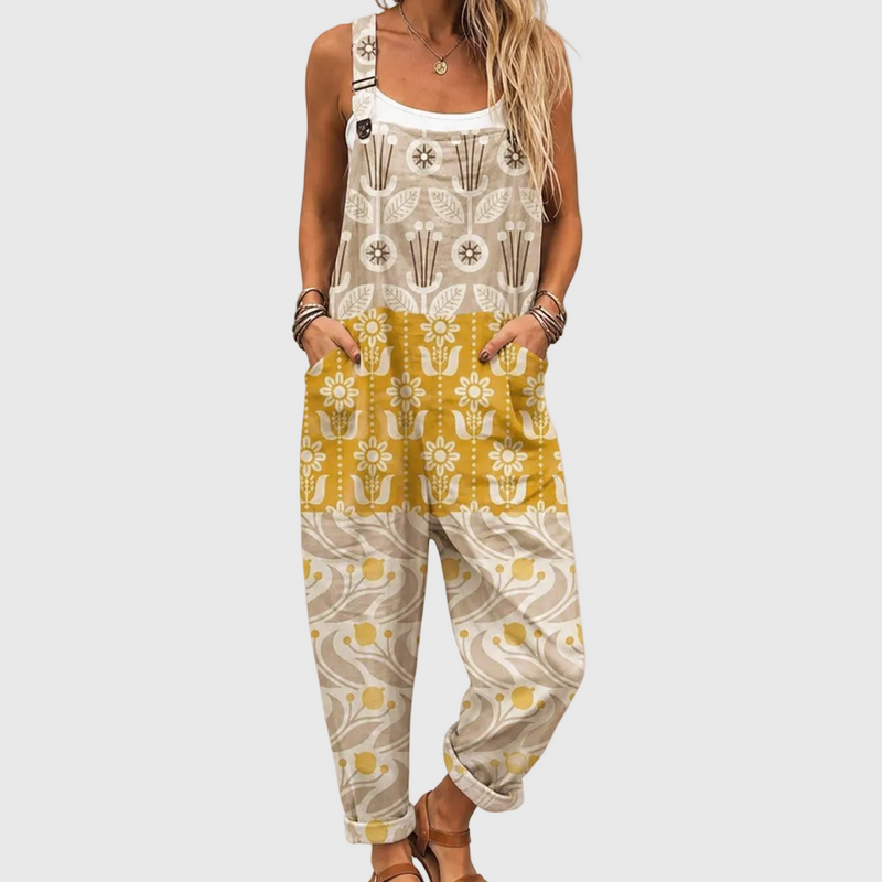Vintage-Blumen-Jumpsuit