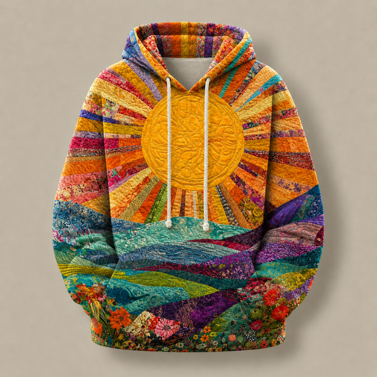 Amara Kapuzenpulli mit Patchwork-Druck – Ansicht 12