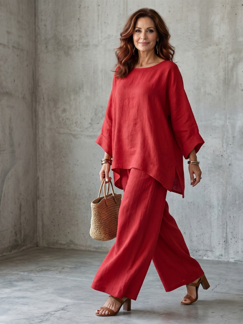 Prue | Set aus Oversize-Tunika und weiter Hose
