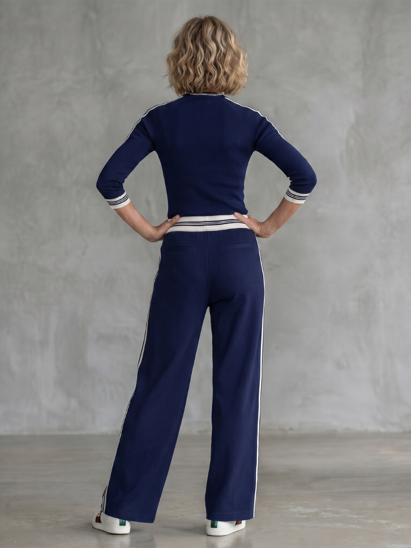 Eirlys | Set aus figurbetontem langärmligem Top und weiter Hose