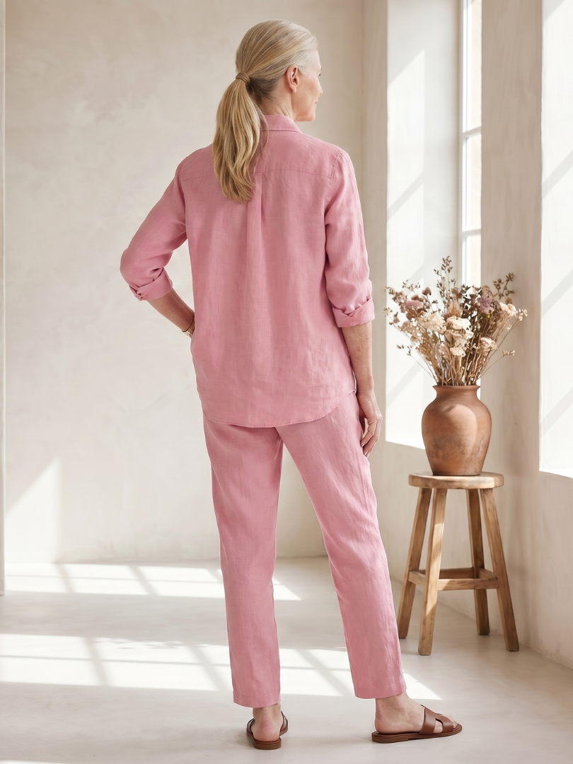 Noor | Set aus langärmligem Hemd und schmaler Hose