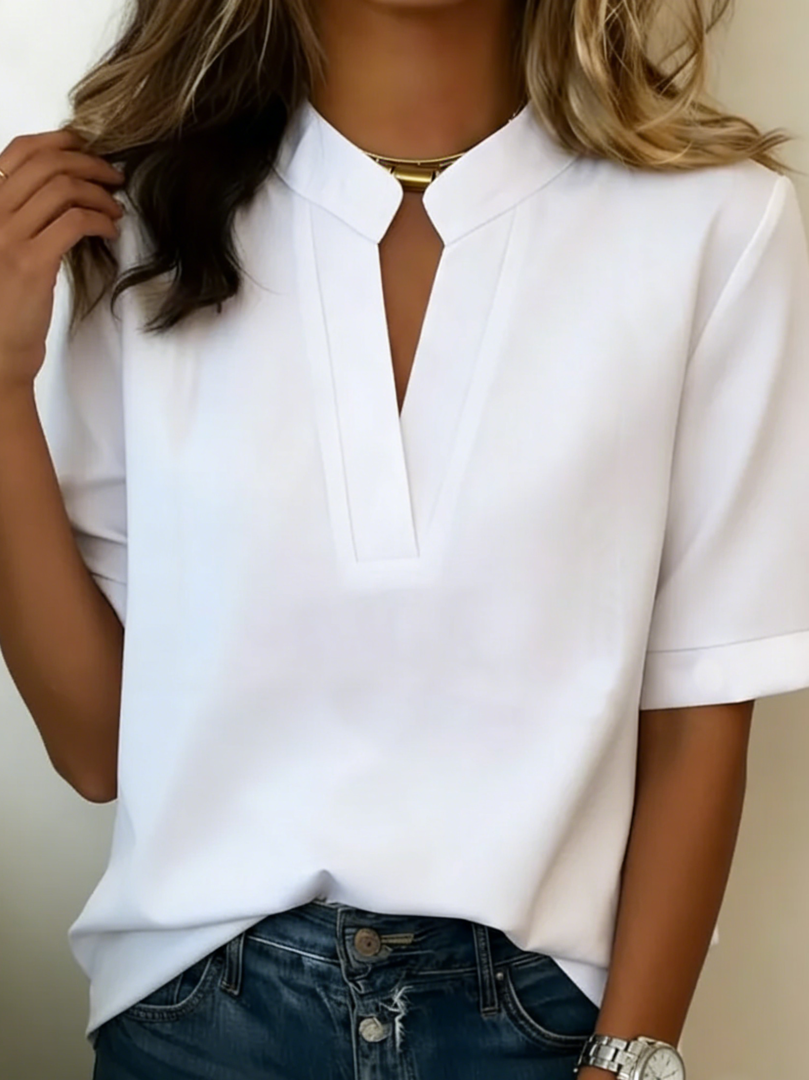 Margot elegante Bluse mit V-Ausschnitt – Ansicht 6