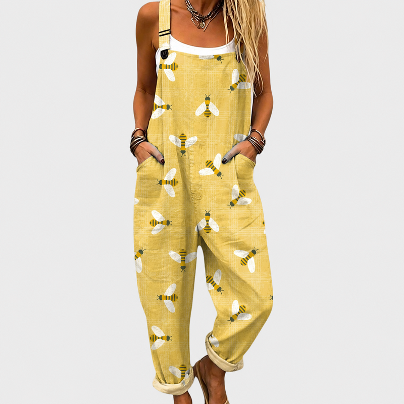 Bequeme bedruckte Latzhose