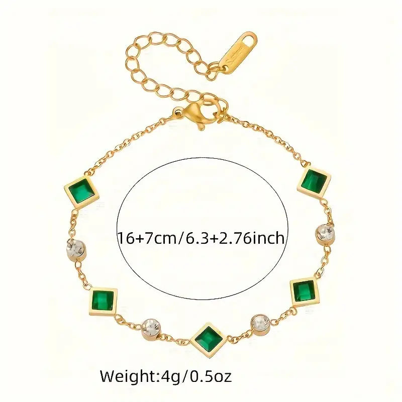 Emerald-Look Armband – Ansicht 7