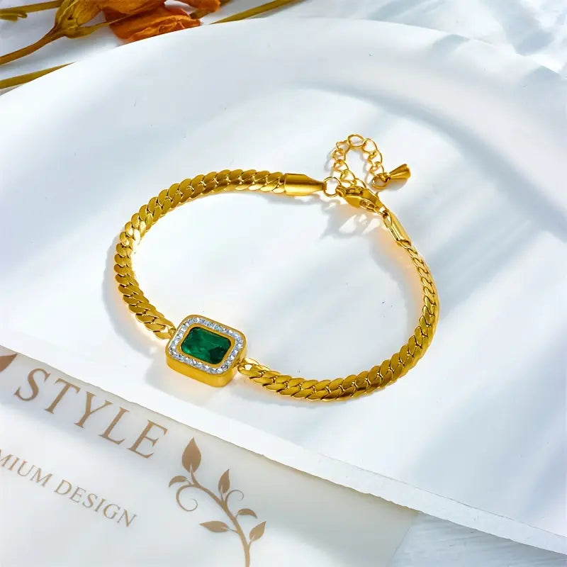 Emerald-Look Armband – Ansicht 5