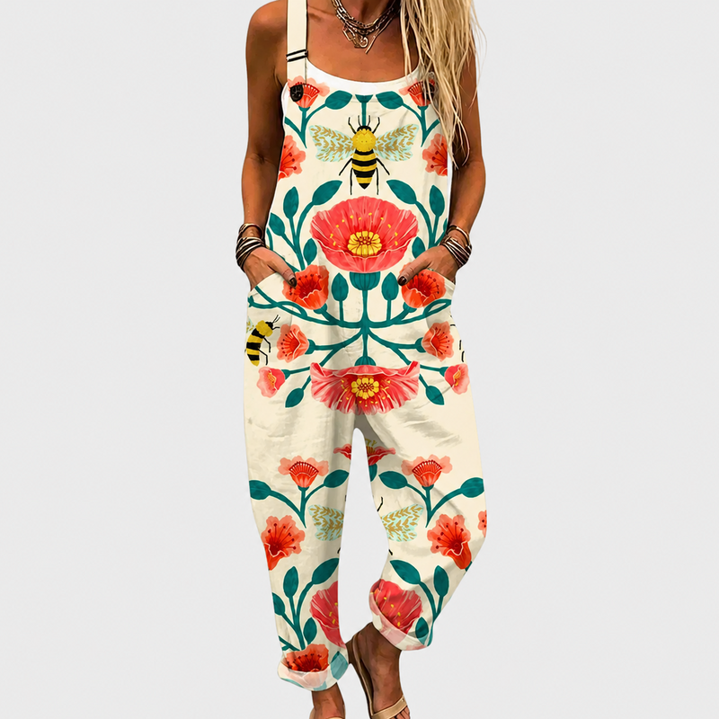 Bequemer bedruckter Jumpsuit