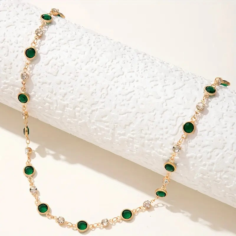 Emerald-Look Halskette – Ansicht 6