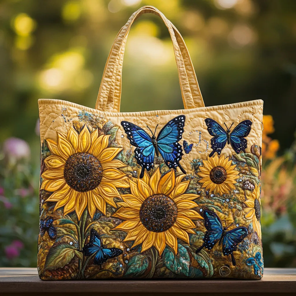 Shopper Sonnenblumen und blaue Schmetterlinge – Ansicht 2