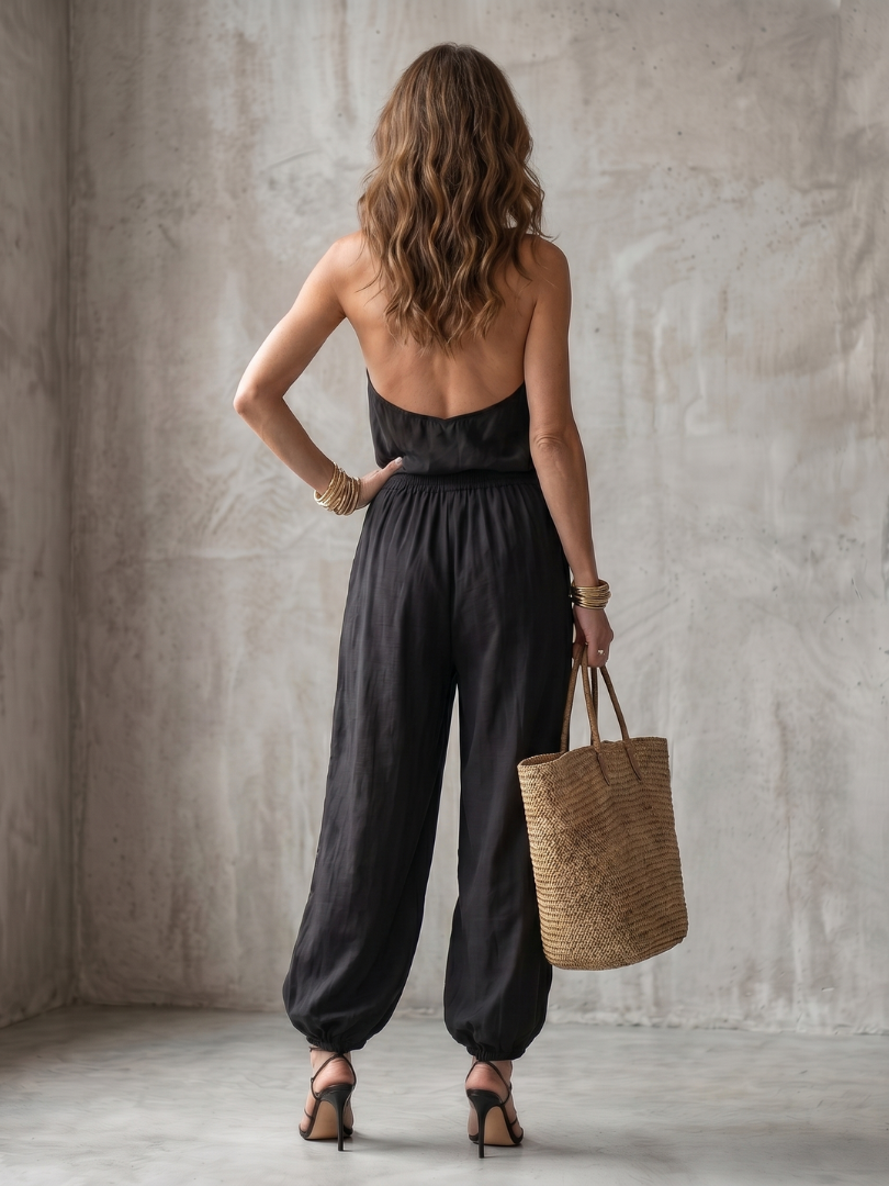 Yvaine | Set mit drapiertem Top und weitem Bein