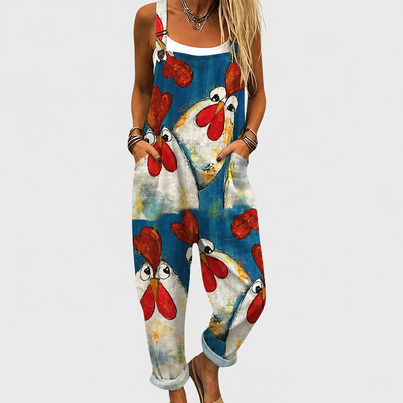Bequemer bedruckter Jumpsuit